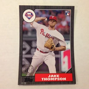 Jake Thompson #116 Phillies RC Schwarz 5x7 # Ed / 10 Made 1987 Hommage 2017 - Bild 1 von 1