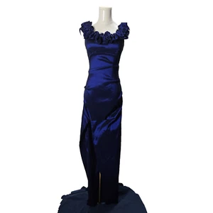 Xscape Kleid Damenkleid formeller Abend schulterfrei Stretch blau Schlitz Größe 4 - Bild 1 von 22