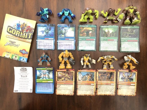 Lot of 10 Gormiti Figures & Cards Series 2 & Atomic Series & Poster Cover
