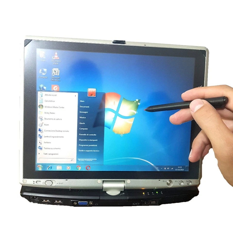 Notebook PC PORTATILE Tablet Touch Pennino 12" windows 7 SCHERMO Girevole 18053 - Immagine 1 di 1