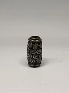 Antike Ojime Bronze Blumenköpfe Perle Meiji Japan Netsuke Inro gemischte Metalle - Bild 1 von 12