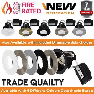 Downlight Feuer bewertet Einbau Fest Küche Spot IP20 GU10 LED Deckenleuchten - Bild 1 von 23