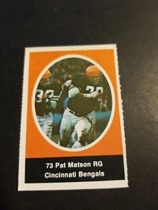 1972 SUNOCO NFL ACTION PLAYER STAMPS CINCINNATI BENGALS PAT MATSON RG - Picture 1 of 2