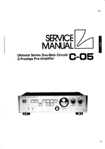 Service Manual Instructions for Luxman C-05 - Picture 1 of 1