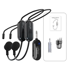 2,4G kabelloses Mikrofon Headset Mikro Sprachverstärker Lautsprecher Karaoke Unterricht - Bild 1 von 14