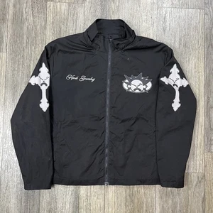 Hard Jewelry Windbreaker Jacke Gr. Medium schwarz Streetwear Grunge Skater Goth - Bild 1 von 9