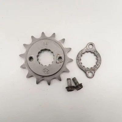 Honda XR650L - Piñón delantero de 14 dientes con herrajes - XR 650 2005 OEM Foto 1 de 4