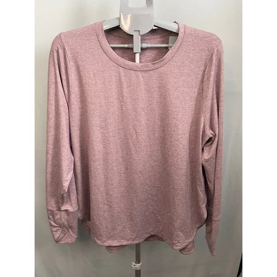 Top Athleta Manga Larga Agujeros para los Pulgares Malva Jaspeado Atlético 1X Foto 1 de 4