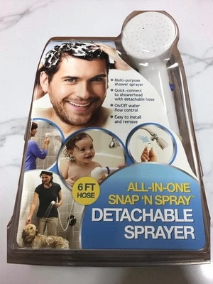 Rinse Ace Snap N’ Spray Handheld Shower – 6ft Detachable Hose, Quick-Connect - Image 1 of 4