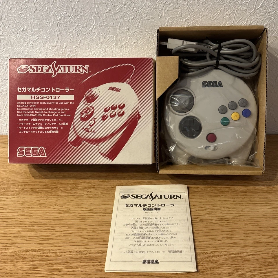 SEGA SATURN 3D Multi Controller HSS-0137 w/ Manual Boxed  Japan - Image 1 of 4