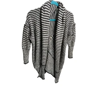 Women Free People Bohemian Cocoon Knit Cardigan Black Sz S Comfort Cozy - Picture 1 of 13