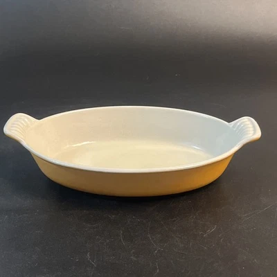 Le Creuset Stoneware Yellow Oval Heritage Petite Au Gratin Baking Dish 6 oz - Image 1 of 4