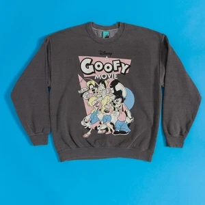 Official Disney A Goofy Movie Vintage Wash Charcoal Sweater : S,M,L,XL,3XL - Picture 1 of 4