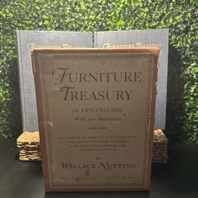 ВИНТАЖНАЯ МЕБЕЛЬ СОКРОВИЩНИЦА В ДВУХ ТОМАХ С ЧЕХЛОМ ОТ WALLACE NUTTING1928 - Изображение 1 из 4