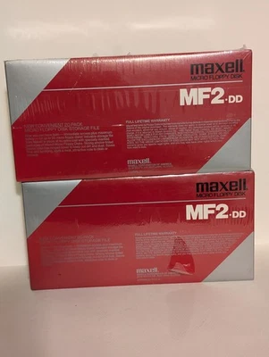2 КОРОБКИ MAXELL MF2DD 3,5 «дискеты 10-Pack двусторонний совершенно новый с чехлом - Изображение 1 из 4
