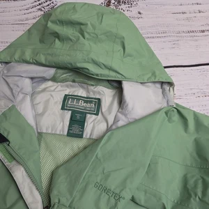 LL Bean Goretex Womens Stowaway Jacket Green Size XL Regular Style 0AKN3 Hooded  - Picture 1 of 10