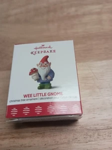 Hallmark Keepsake Christmas Tree Ornament Wee Little Gnome Miniature New 2017 - Picture 1 of 3