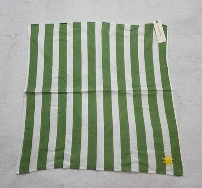 Nuevo Anthropologie Celidonia Verde Rayas Cuadrado Bufanda Bandana Foto 1 de 4