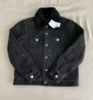 Size XS Men's Coach Denim Jacket With Sherpa - Unisex $700 MSRP - NEW Oversized - Image 1 of 4