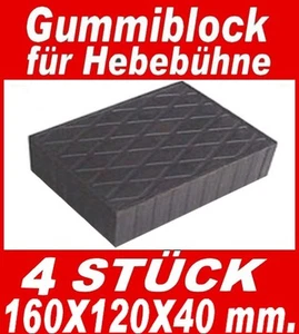 4 Stück Gummiklotz Gummiauflage Gummiblock für Hebebühne H40 mm -made Italy - Bild 1 von 7