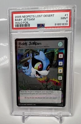 Baby Jetsam 1/100 Neopets Card Lost Desert Set 2005 TCG Holo PSA 9 Mint Graded - Image 1 of 3