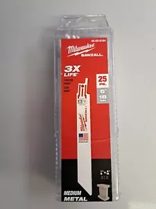 Milwaukee Tool 48-00-8184 6" 18 Tpi hojas de sierra (paquete de 25) - Imagen 1 de 2