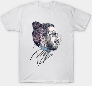 Post Malone weißes T-Shirt Erwachsene S-3XL Fan Art Hip Hop R&B - Bild 1 von 2