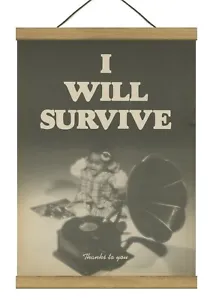 Gloria Gaynor "I Will Survive" Original Promo Ad, Mounted w/Magnetic Frame! - Picture 1 of 3