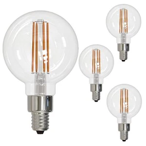 4Pack LED G16 Dimmable Globe Light Bulb, 4W(40W), E12, 2700K - Picture 1 of 9