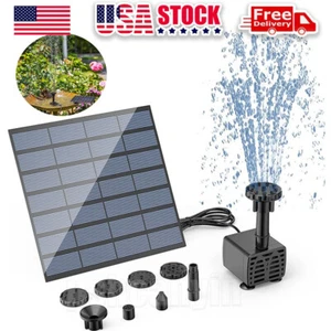 Solar Power Fountain Submersible Floating Water Pump Bird Bath Garden Pond Decor - Picture 1 of 12