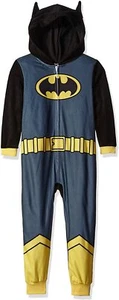 Batman Hooded Costume Union Suit Sleeper Blanket Pajama Boy Size 4 - Picture 1 of 1