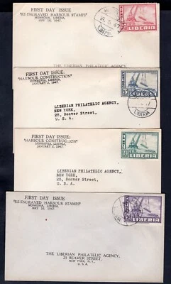 LIBERIA 1947 Lot of (4) FDC Covers - Image 1 of 2