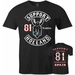 49 Hells Angels Nijmegen Holland Big Red Machine Biker Support81 Camiseta - Imagen 1 de 5