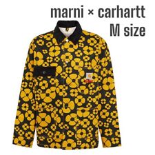 Marni x Carhartt Chore Coat jacket coverall Floral Black/Yellow Size M Mens