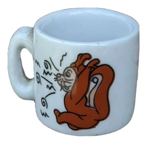 China miniature mug toy vending token squirrel 1 3/16" tall cussing squirrel - Picture 1 of 4