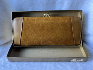 Vintage Baronet Fifth Avenue Wallet Clutch Leather and Suede - Picture 1 of 10