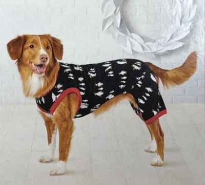 Wondershop Target CHRISTMAS DOG PET FAMILY HOLIDAY PAJAMAS PENGUINS ~ BLACK XL - Image 1 of 4