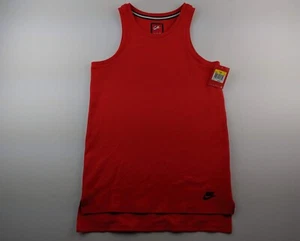 NEU Nike Tech Tank Herren S rot Muskel ärmellos Hi Lo sportlich klassisch Outdoor E2 - Bild 1 von 15