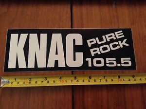 VINTAGE KNAC PURE ROCK 105.5 STICKER 90's - with contest on the back 