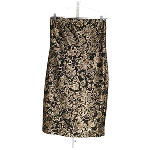 Ashley Stewart Gold Straight & Pencil Long Skirt - Picture 1 of 4