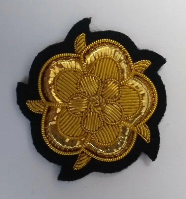 Genuine British English Rose Deputy Lord-Lieutenant Braided Cap Badge ASPS12 - Image 1 of 2
