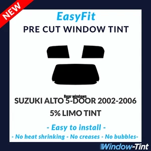 EasyFit Static Pre Cut Tint For Suzuki Alto 5-door Hatch 2002-06 - 5% Limo Rear - Picture 1 of 3