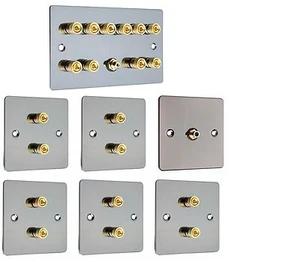 Kit de placa de pared para altavoces de sonido envolvente 5.1 - níquel negro - Imagen 1 de 10