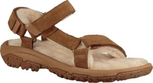 TEVA Hurricane Shearling Tan Suede Women Adjustable Sandals Shoes Size 9 US Soft - Picture 1 of 9