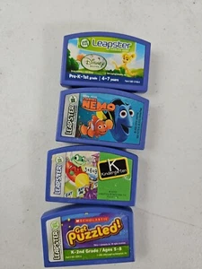 LeapFrog Leapster Cartridges Kindergarten Finding Nemo Disney Fairies GPuzzled - Picture 1 of 6