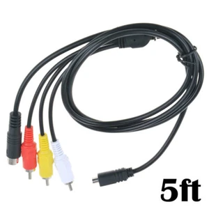 5ft AV A/V Audio Video TV-Out Cable Cord For Sony Handycam DCR-HC36/e Camcorder - Picture 1 of 3
