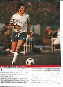 GERRY FRANCIS SIGNED PICTURE ~ QUEENS PARK RANGERS / CRYSTAL PALACE / COVENTRY - Picture 1 of 2