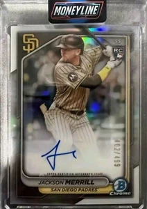 Bowman Chrome Jackson Merrill 2024 refractor automático de novato/499 - Imagen 1 de 4