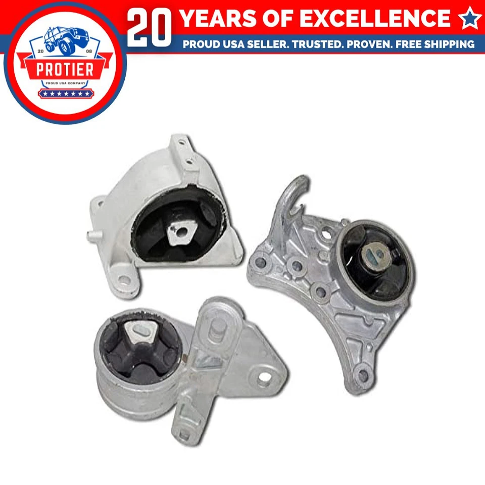 Fits 2001-2007 Dodge Caravan/Grand Caravan 3.3L 3.8L 2WD Motor & Trans Mount 3pc - Image 1 of 2