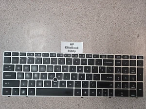 HP EliteBook 8560p Black & Silver US Keyboard - Picture 1 of 2